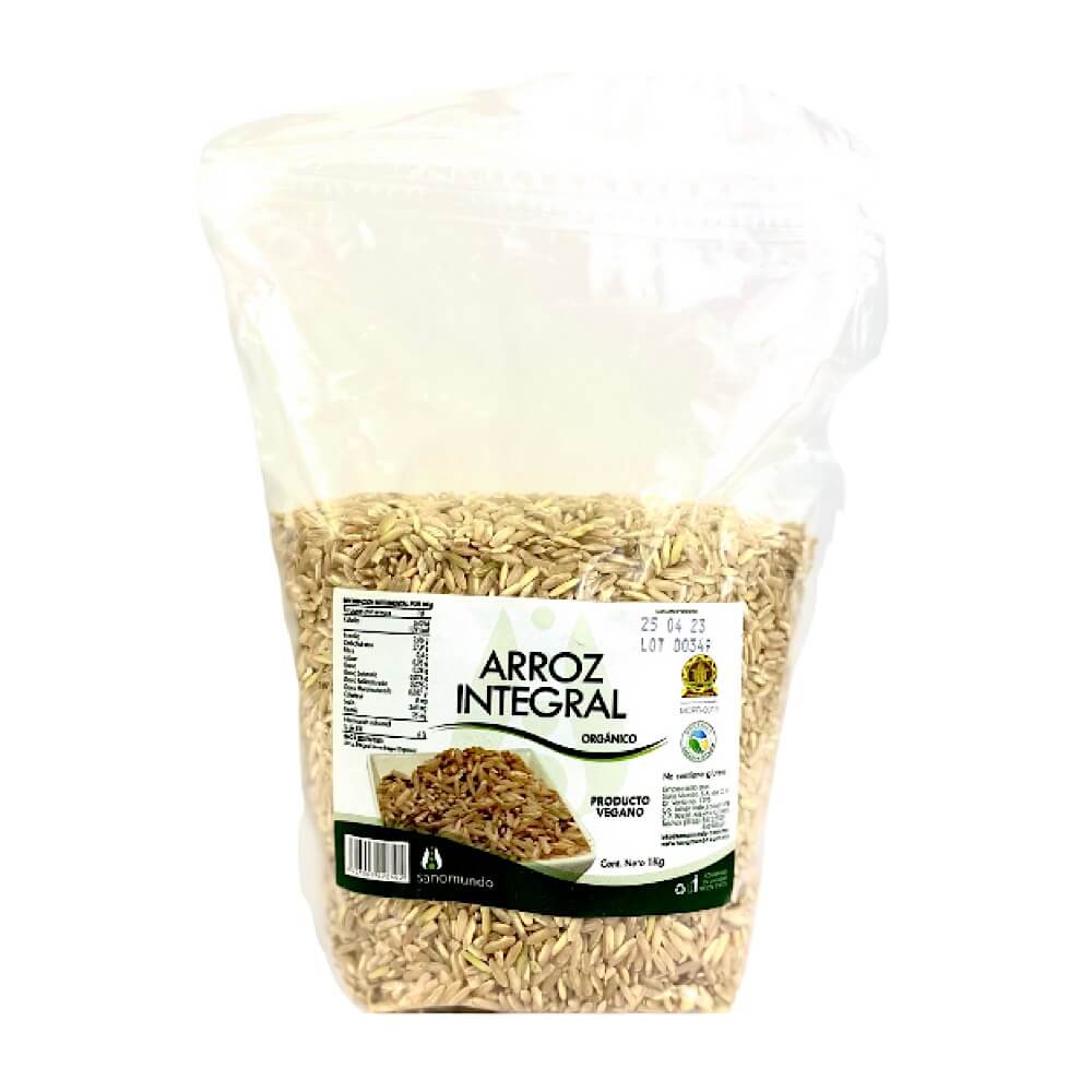 Arroz Integral Orgánico Bolsa 1 kg. - Sano Mundo