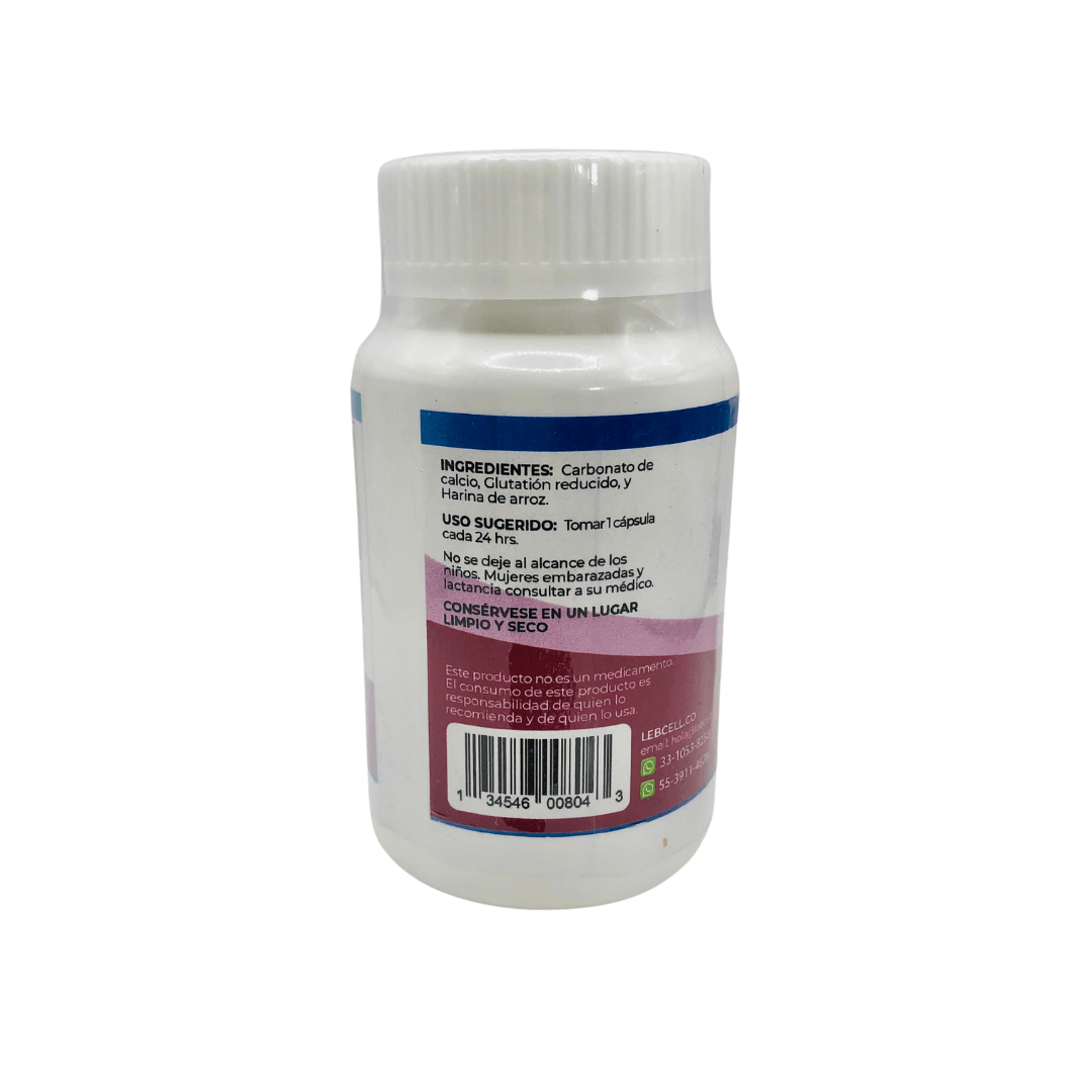 Glutation Biodisponible Reducido 60 Caps 100 mg c/u - Lebcell