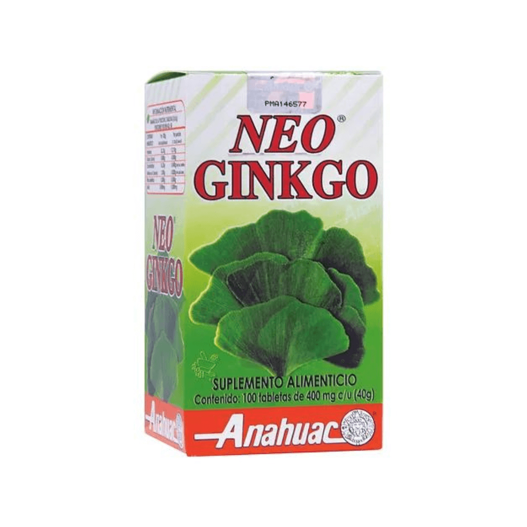 Neo-ginkgo 100 Tabletas 400 mg c/u - Anahuac