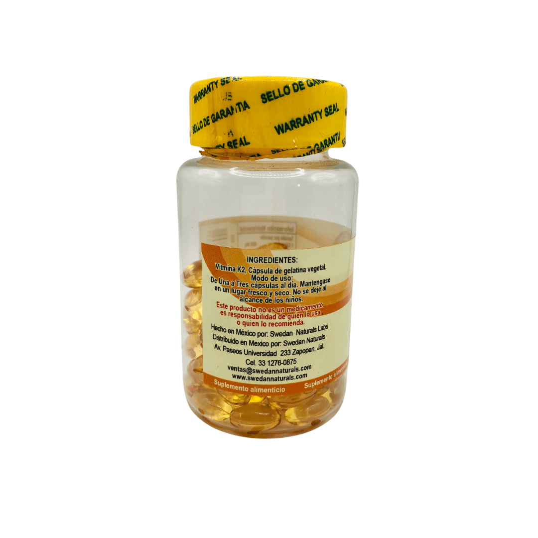 Vitamina K2 100 caps 400 mg c/u - Swedan Naturals