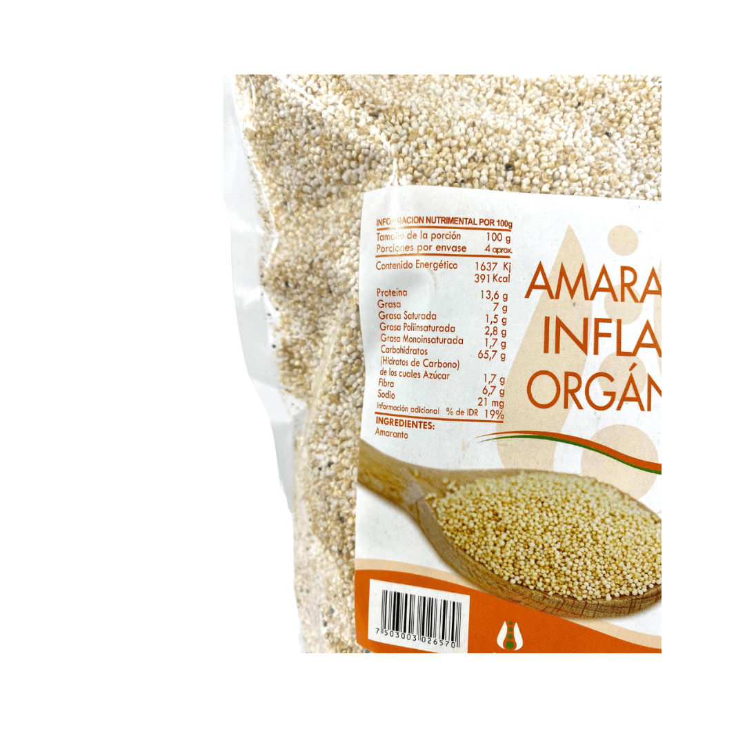 Amaranto Inflado Orgánico 350 g. - Sano Mundo