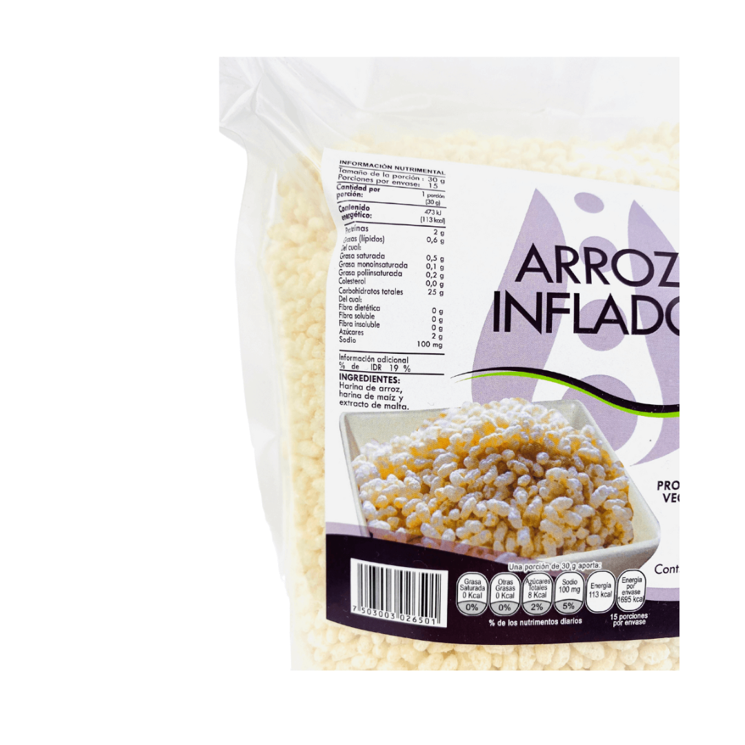 Arroz Inflado (Sin azúcar) 450 g. - Sano Mundo