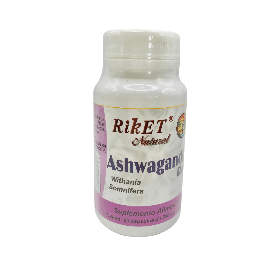 Ashwagandha Raiz 60 Caps 500 mg c/u - Riket Natural