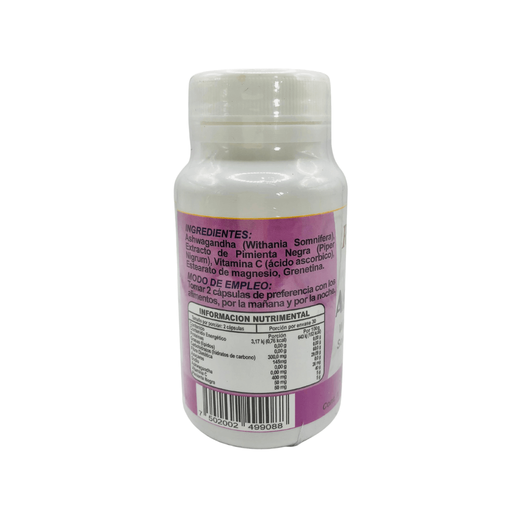 Ashwagandha Raiz 60 Caps 500 mg c/u - Riket Natural