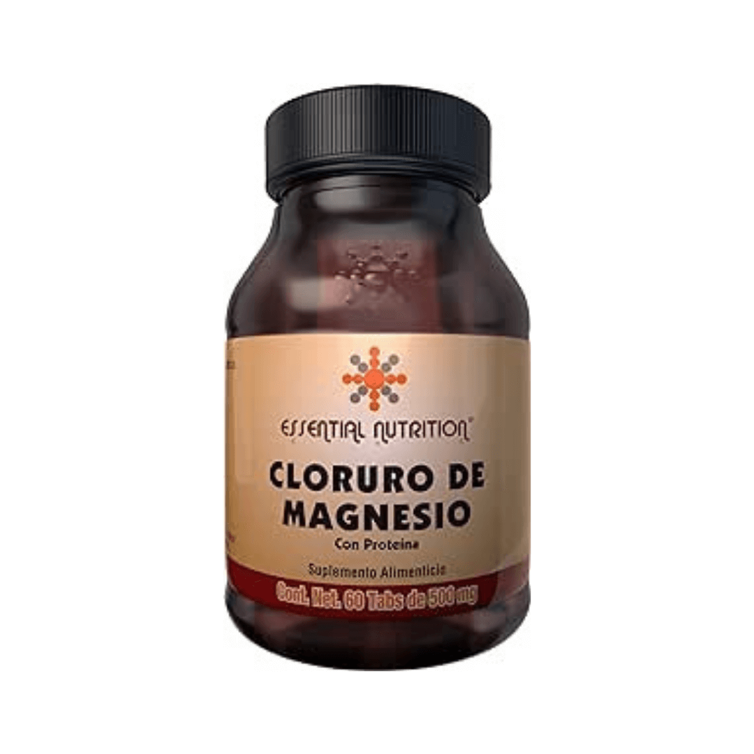 Cloruro de Magnesio 60 Tabletas 500 mg - Essential Nutrition