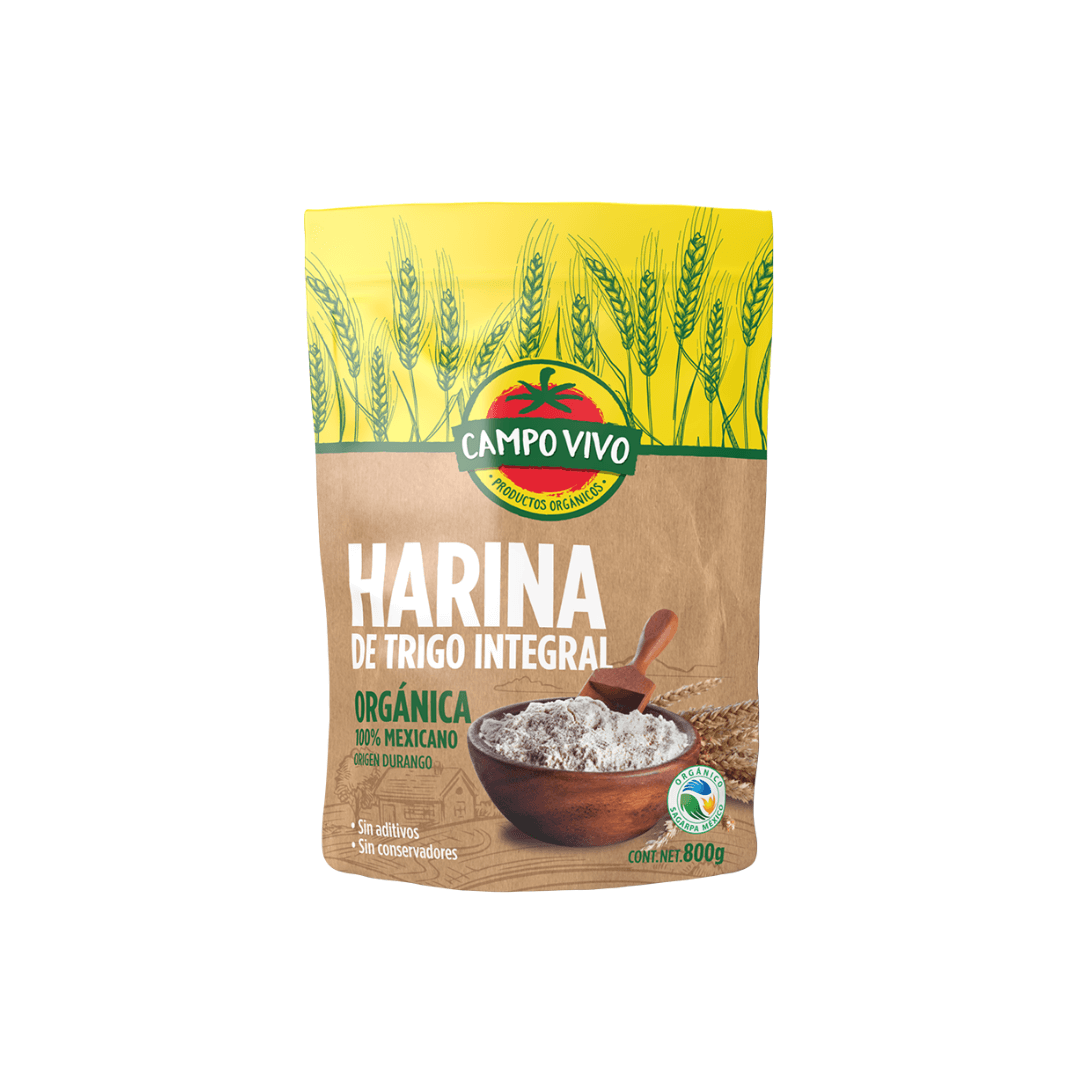 Harina de Trigo Integral 800 G - Campo Vivo