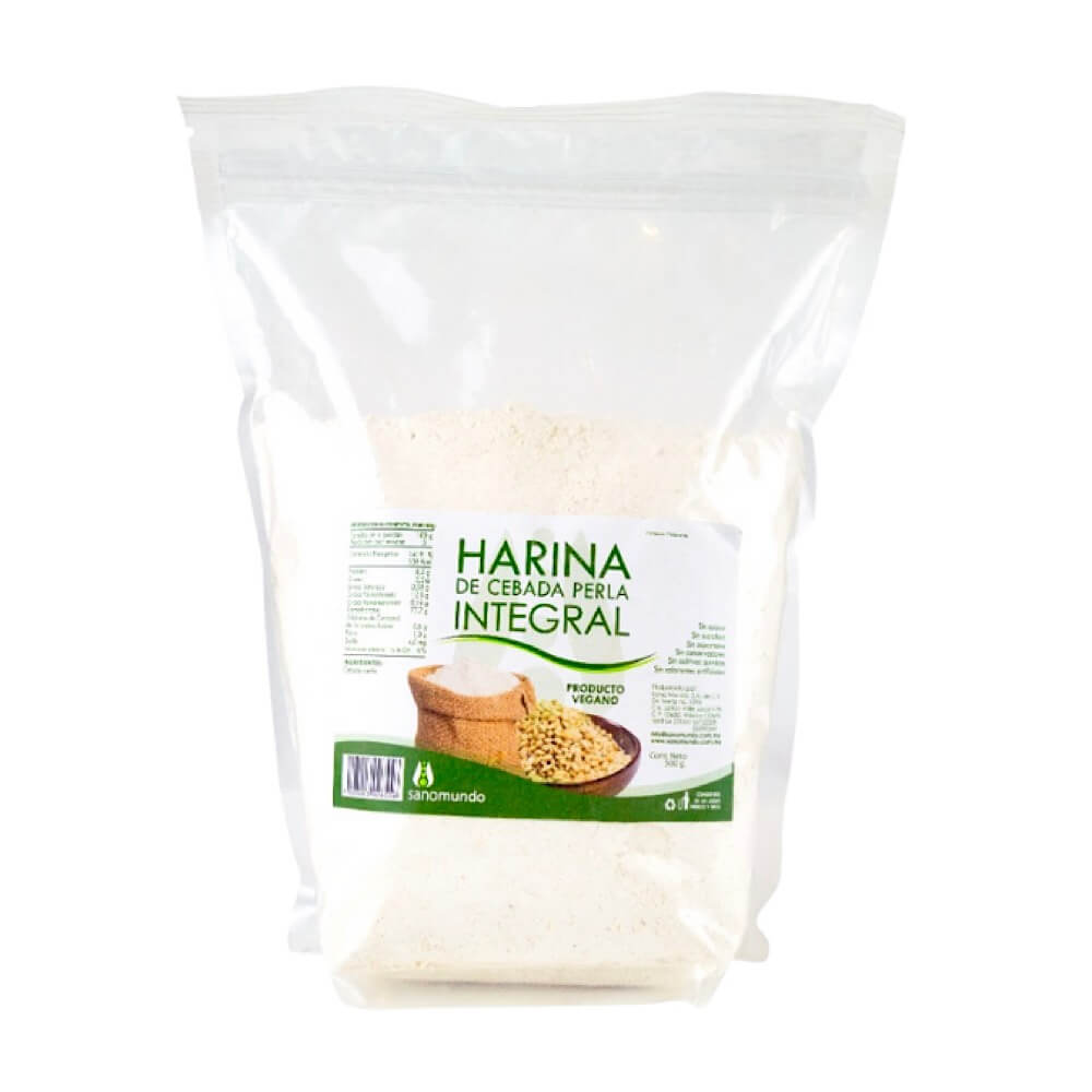 Harina Integral de Cebada Perla 500 g. - Sano Mundo