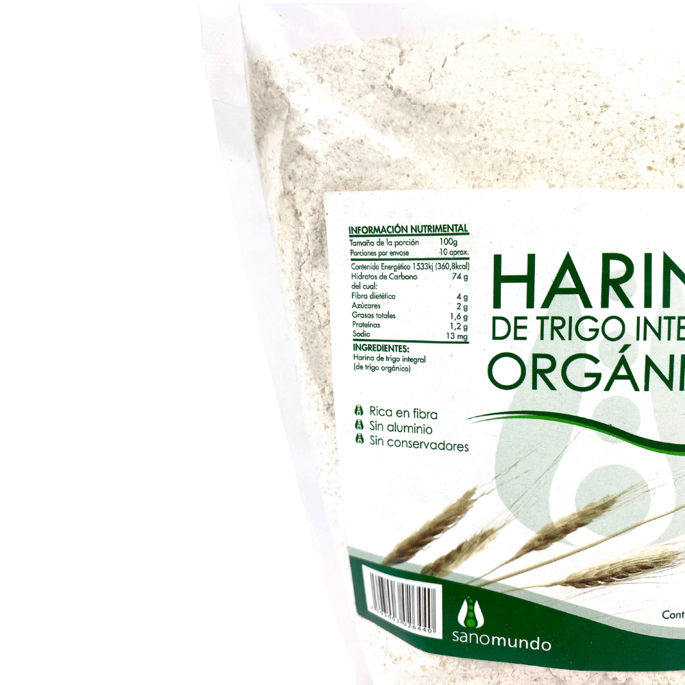 Harina de Trigo Integral Orgánica 1 kg. - Sano Mundo