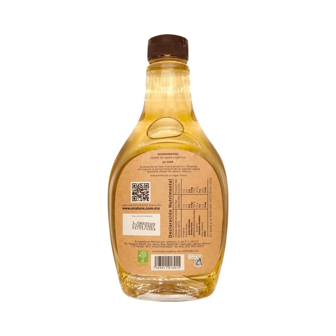 Jarabe de Agave Ambar Orgánico 660 G - Enature