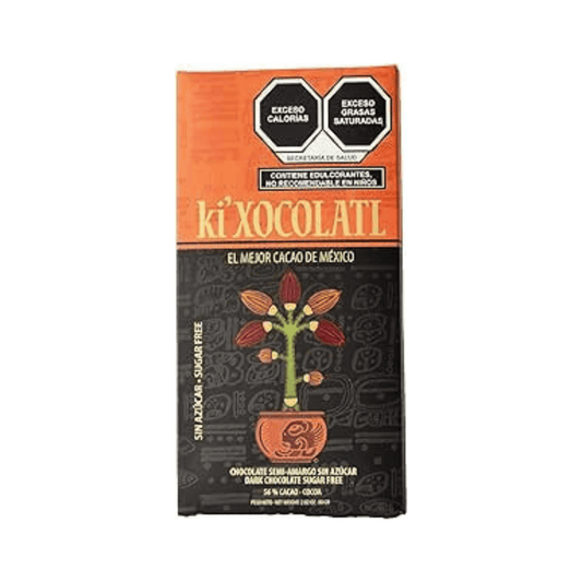 Chocolate Semi Amargo Sin Azúcar 80 G - Ki´xocolatl KITIK