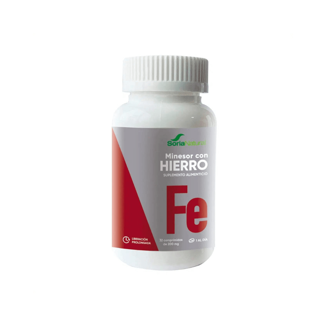 Minesor Con Hierro 32 Comprimidos 200 mg c/u - Soria Natural