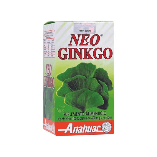 Neo-ginkgo 100 Tabletas 400 mg c/u - Anahuac