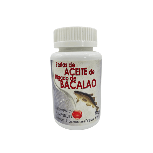 Perlas de Aceite de Higado de Bacalao 150 Caps 450 mg c/u - Anahuac