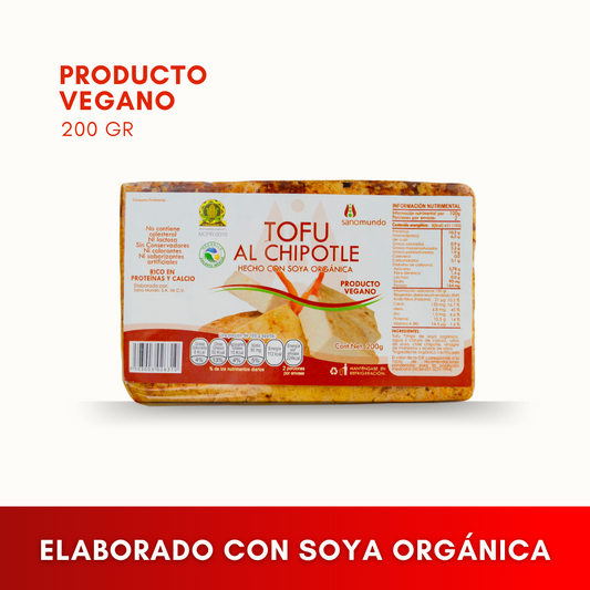 Tofu Orgánico Sabor Chipotle - 200 grs | Sano Mundo