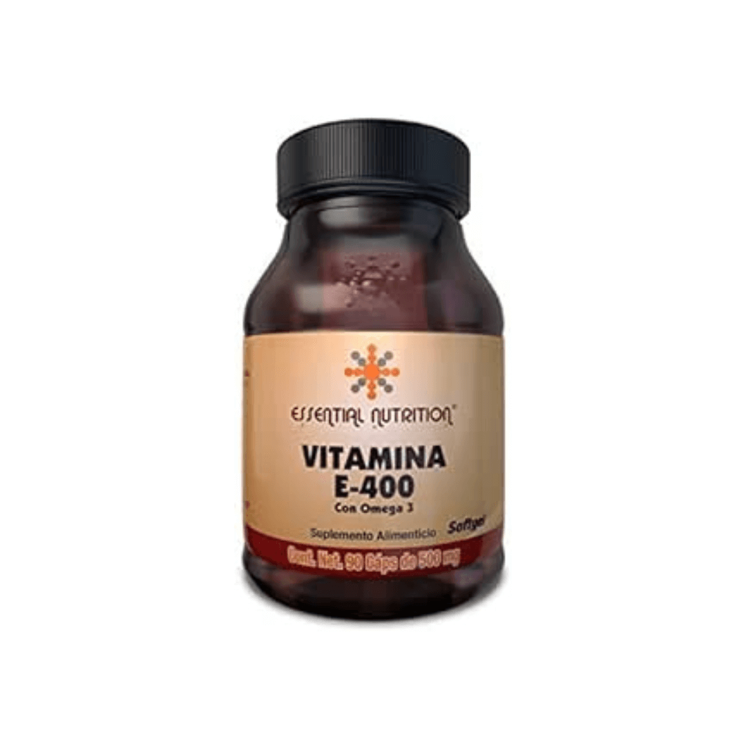 Vitamina E-400 Con Omega 3 30 Caps 500 mg c/u - Essential Nutrition