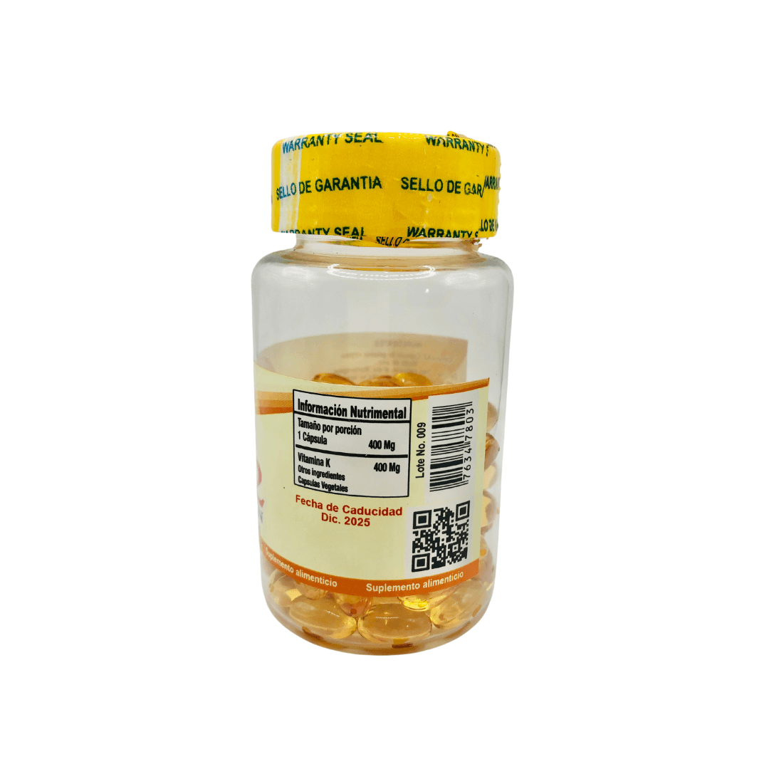 Vitamina K2 100 caps 400 mg c/u - Swedan Naturals